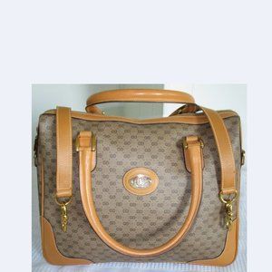Rare LARGE Gucci Boston Doctor Bag New Vintage Gorgeous w/Long Strap Speedy Bag